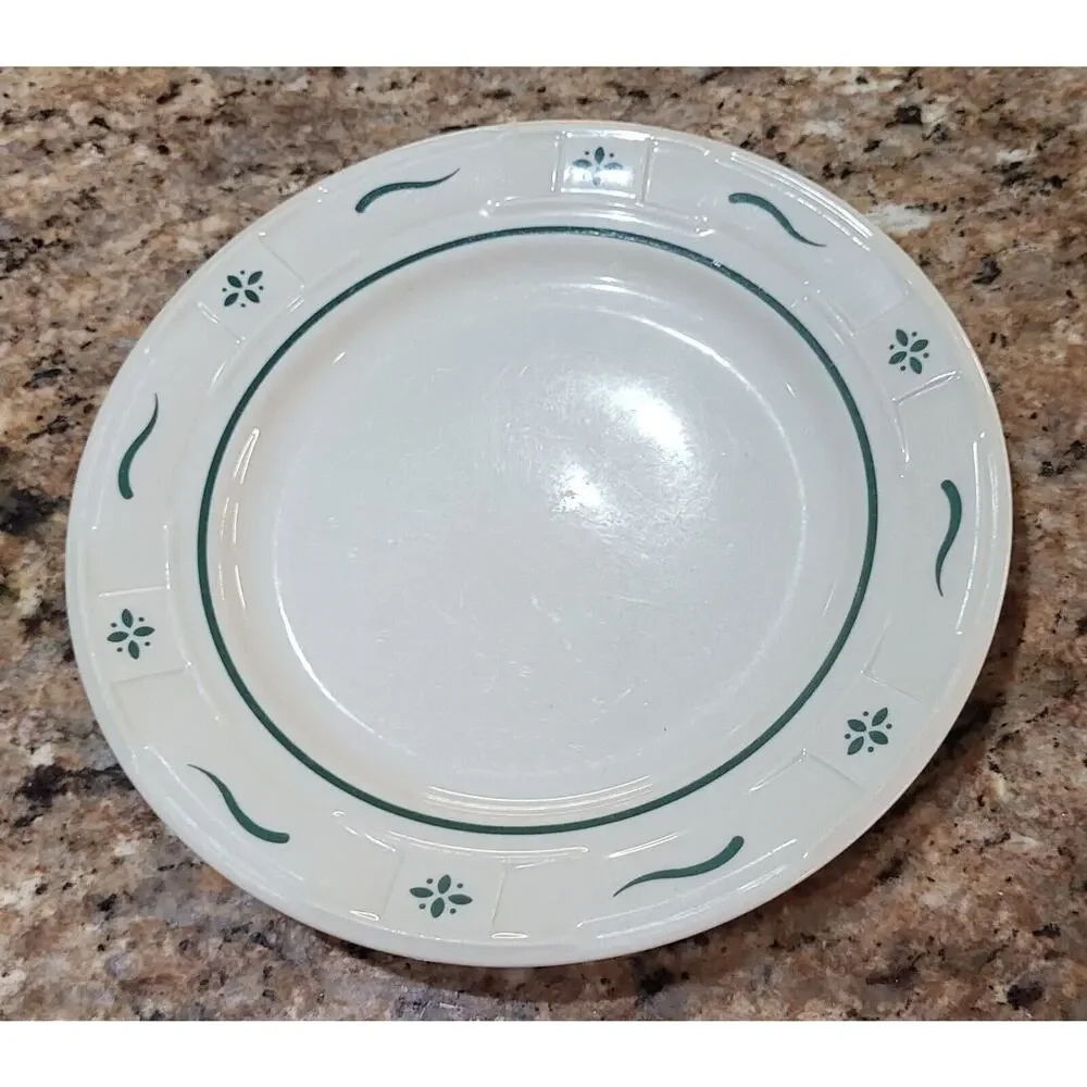 Longaberger Woven Traditions Classic Green Bread and Butter Plate 7 1/4
